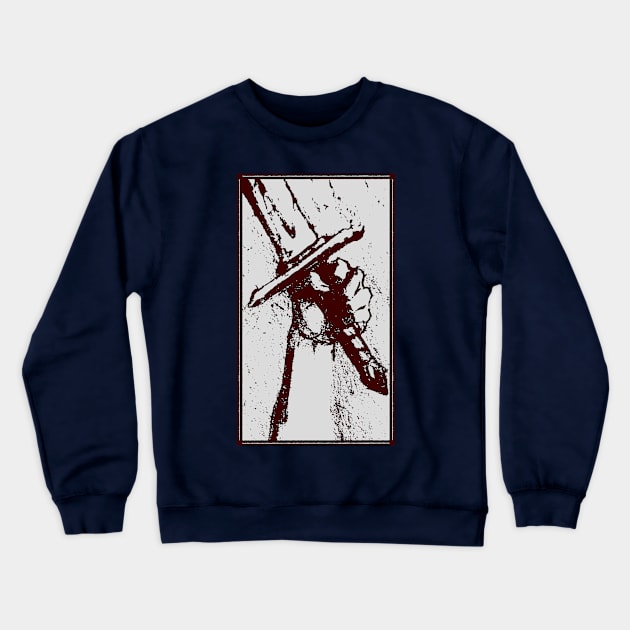 Fist and Sword Raised Crewneck Sweatshirt by CreatorJ